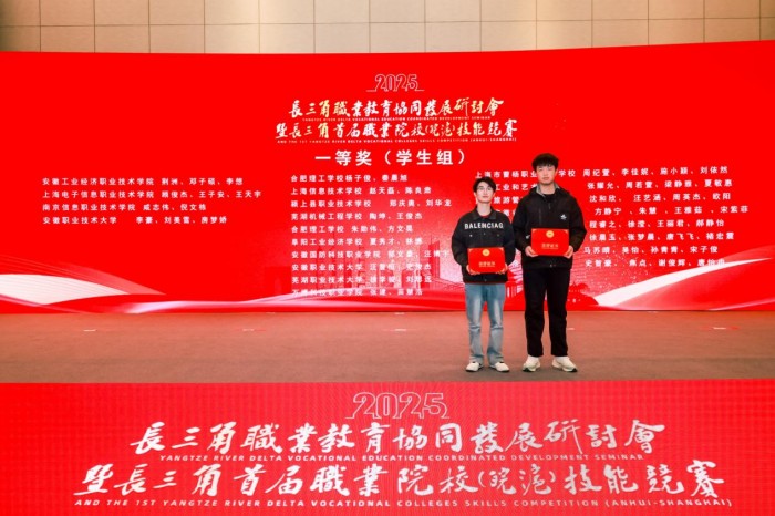 我校学子喜获首届“长三角(皖沪)职业院校技能竞赛”奖项